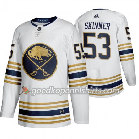 Buffalo Sabres Jeff Skinner 53 50th Anniversary Adidas 2019-2020 Wit Authentic Shirt - Mannen